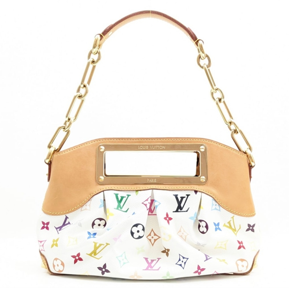 ✨️💎EXCELLENT CONDITION, Authentic Louis Vuitton Judy Pm White Multicolor - Picture 2 of 16